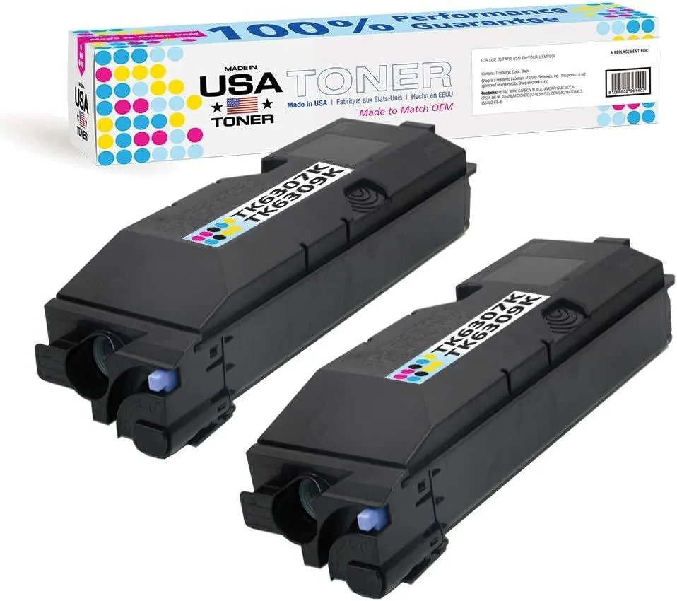 MADE IN USA TONER MADE IN USA TONER Compatible Toner Cartridge TK-6307K / TK-6309K Black 2 Pack 35000 Pages — product photo