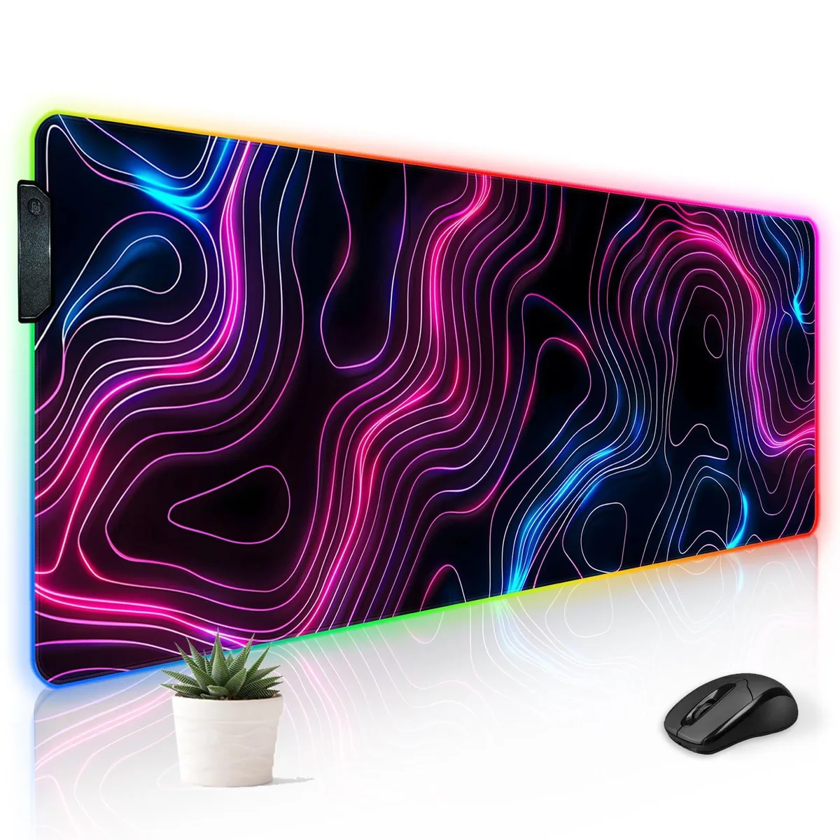 KEHIPI KEHIPI Mouse Pad LED 30x12 inch Topo — product photo
