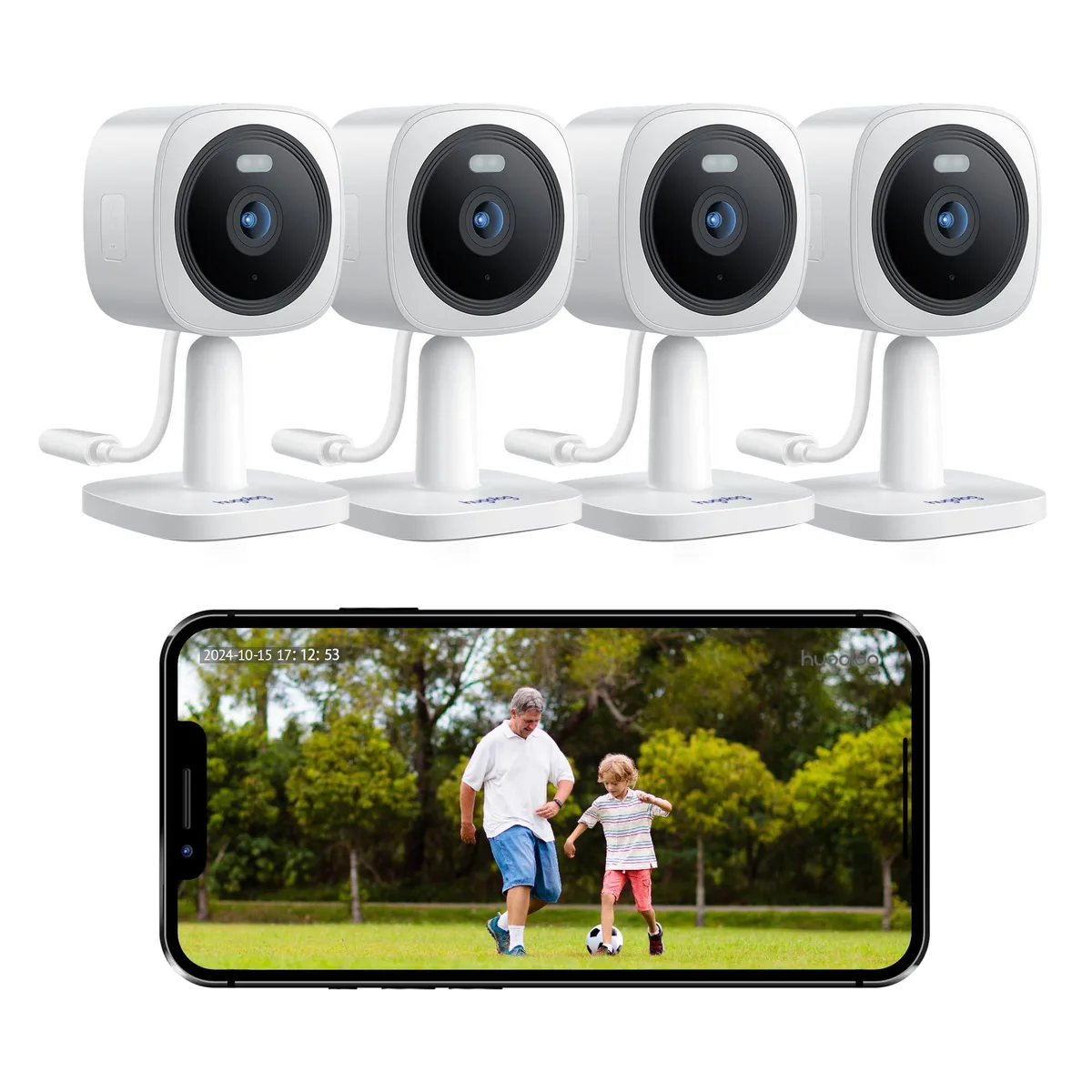 Hugolog HU-PWE5-W-4PK 2K Surveillance Security System 4 Pack — product photo