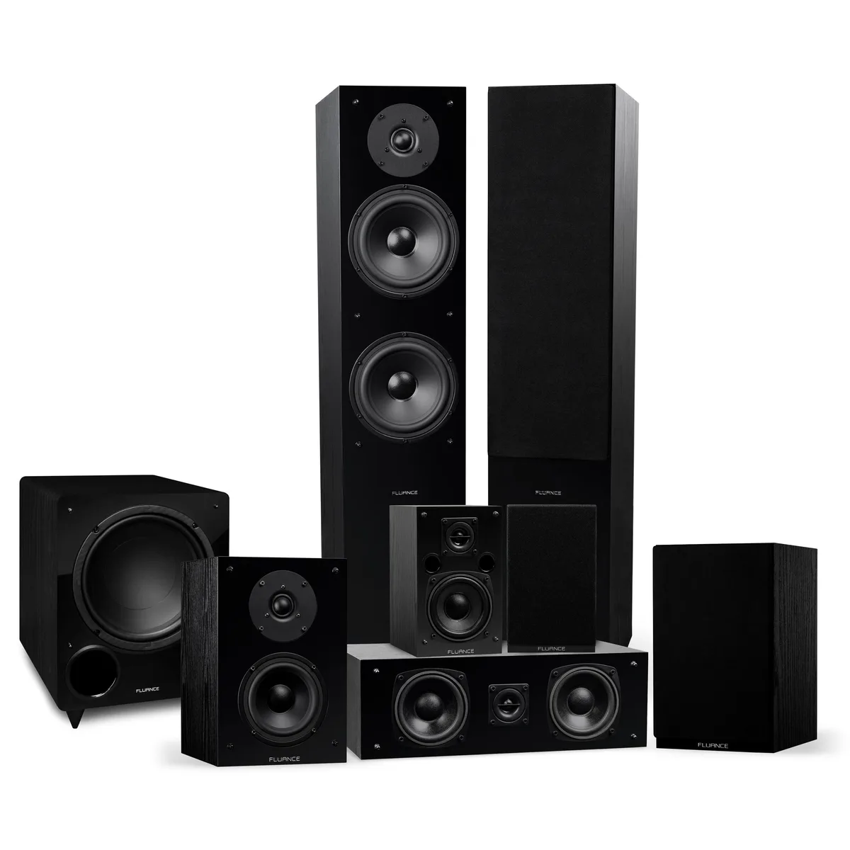 Fluance Fluance SX71BR 7.1 Home Audio Speaker System Black Ash — product photo
