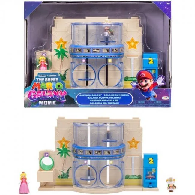 Jakks Pacific Jakks Pacific 432274 Gateway Galaxy Diorama Set with 1.5" Princess Peach &amp; Exclusive Captain Toad Figures — product photo