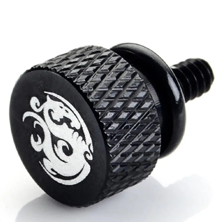 Black aluminium #6-32 thumbscrew with Bitspower logo