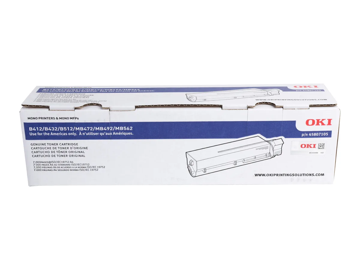 Oki Data Oki Data 45807105 High Yield Black Toner Cartridge 7000 Pages — product photo
