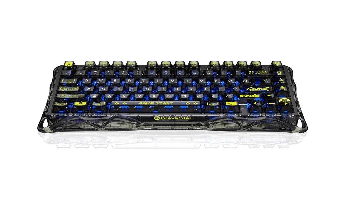 GravaStar GravaStar K1 lite Transparent Black 80-key gaming keyboard — product photo