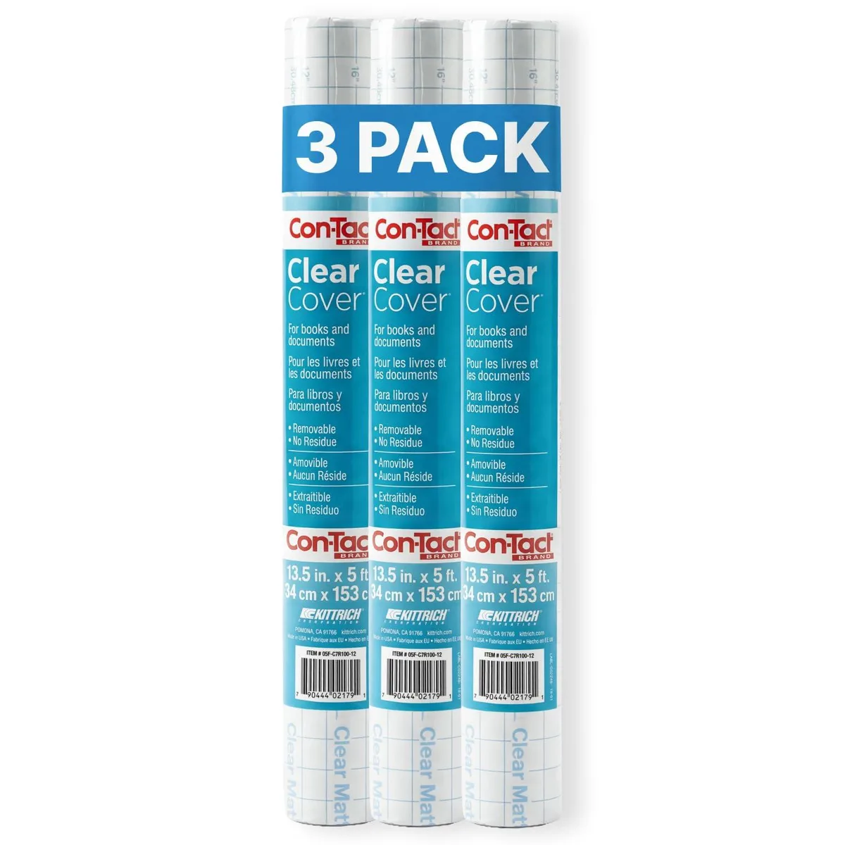  Clear Adhesive Protective Liner 13.5" x 5' Pack of 3 05F-C7R100-12 — product photo