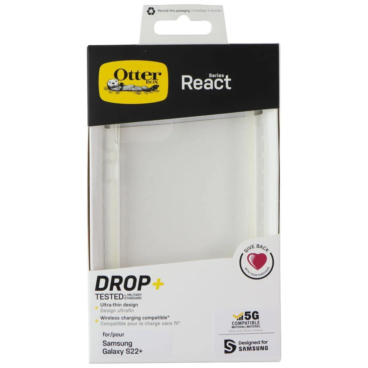 OtterBox OtterBox React Series Case Samsung Galaxy S22+ Clear — product photo
