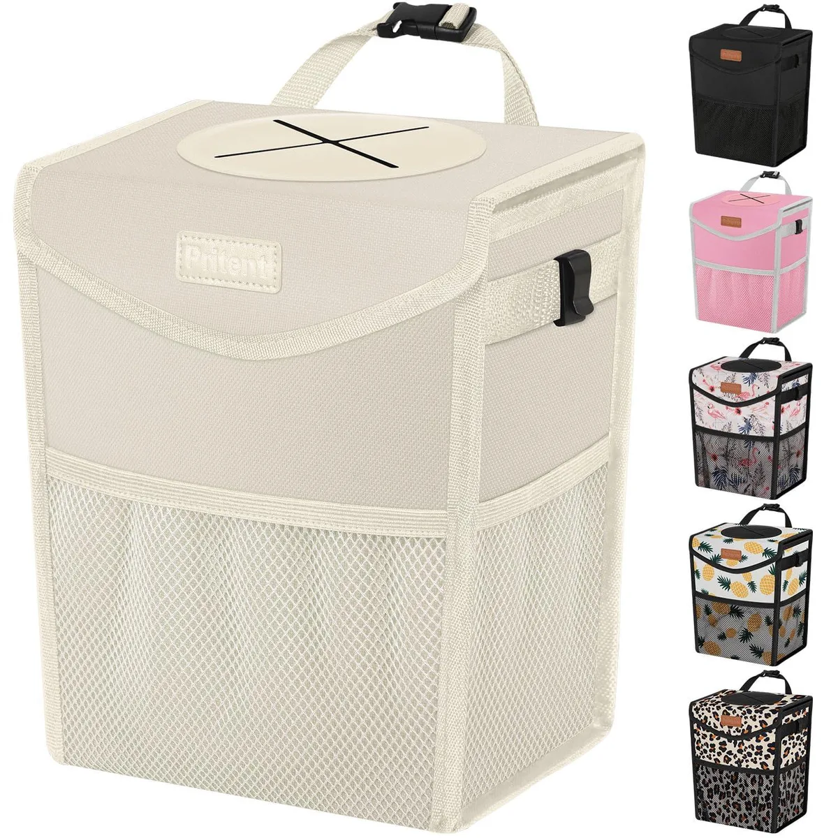  Pritent Car trash can-Ivory 2 gal 12 pack 8.85x5.11x10.23 in — product photo
