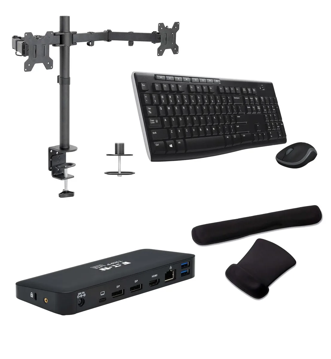Tripp Lite Tripp Lite USB-C Dock Bundle 85W Triple Display 4K MK270 Dual Stand Gel Rest — product photo