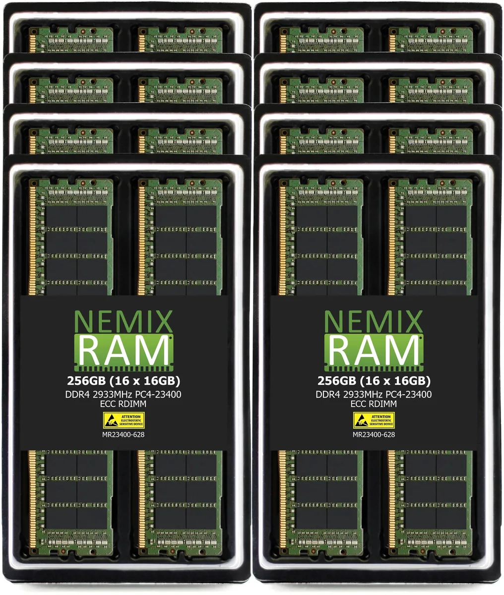 NEMIX RAM NEMIX RAM 256GB 16x16GB DDR4 2933 CL21 ECC RDIMM Dell Precision 7920 — product photo