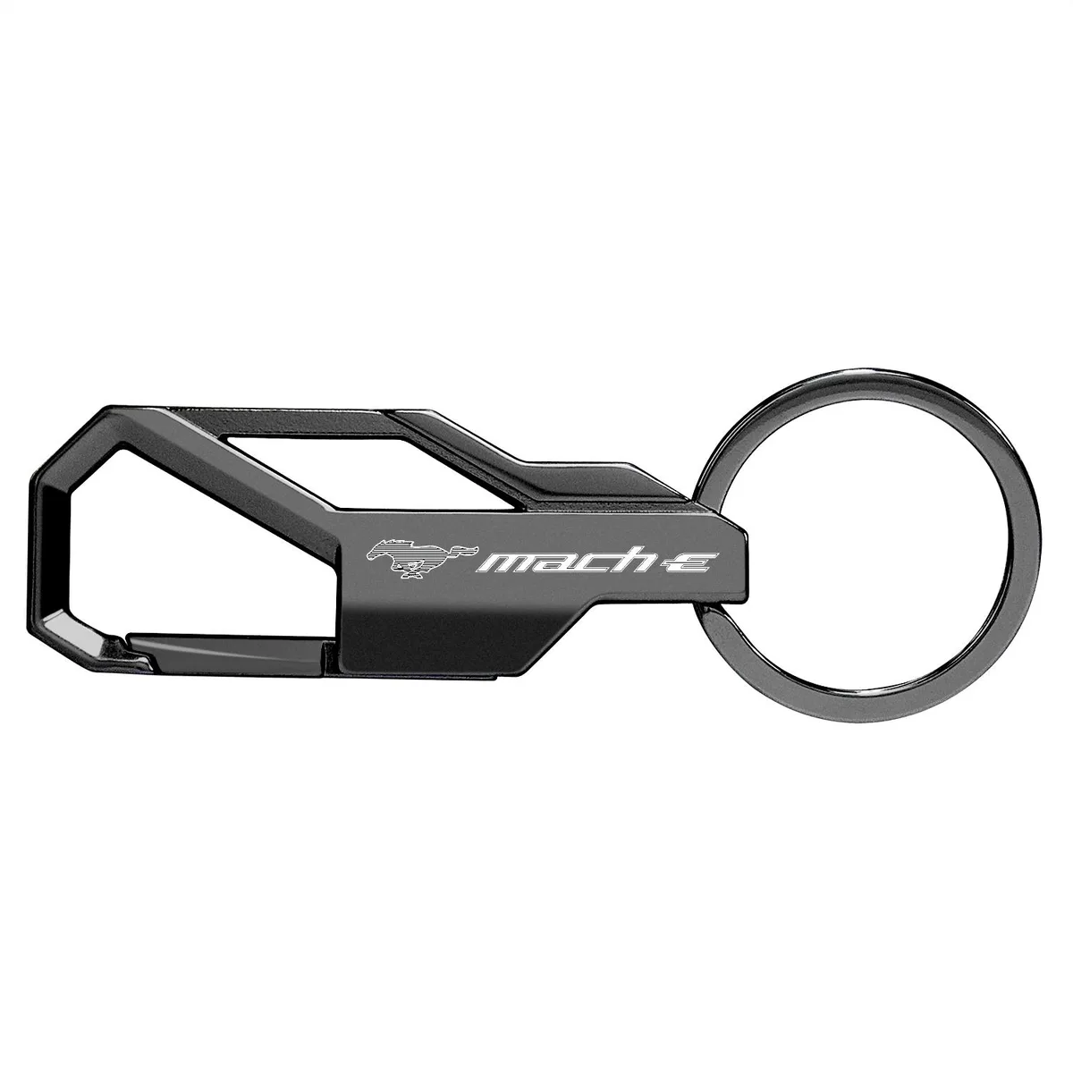 iPick Image, LLC iPick Image, LLC Ford Mustang Mach-E Gunmetal Black Snap Hook Metal Key Chain — product photo