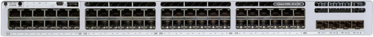 Cisco Systems, Inc. Cisco Systems, Inc. C9300L-48P-4X-E network switch 48-port PoE+ 4x10G uplink — product photo