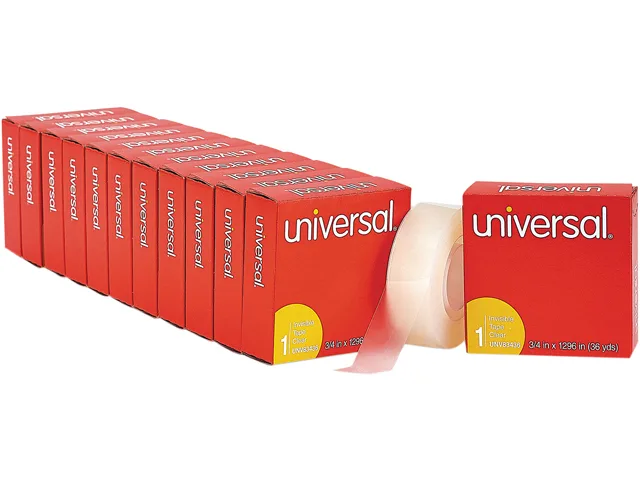Universal Universal UNV83436VP Invisible Tape 0.75" x 36 yds Clear 12/Pack — foto do produto