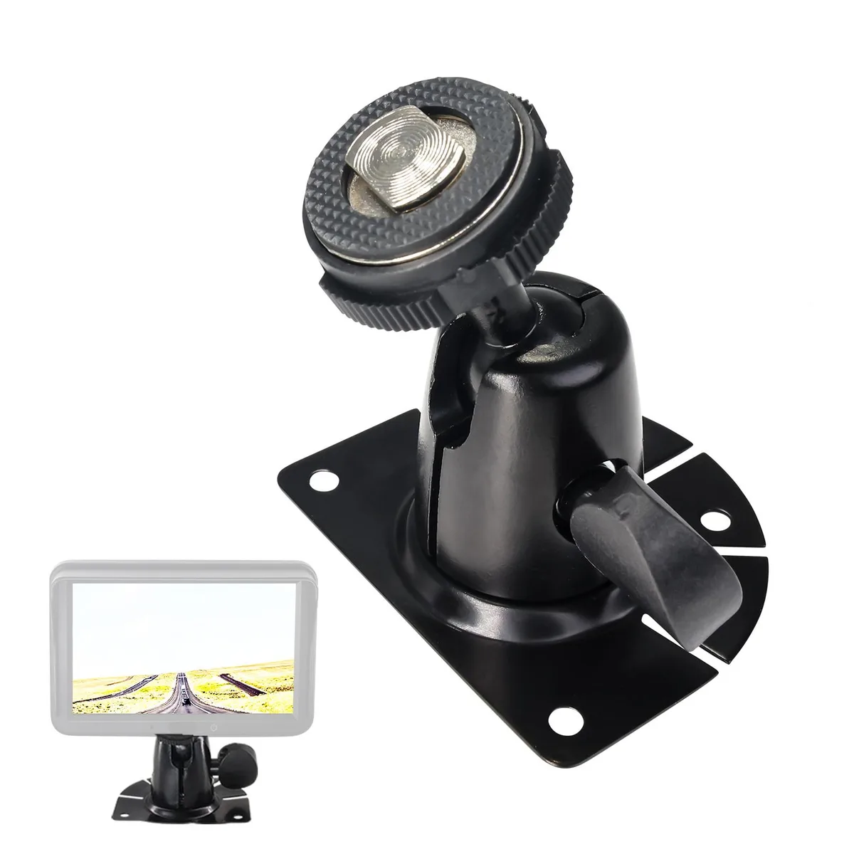 INSEETECH INSEETECH INA302 Fan-Shaped Mount for Backup Camera Monitor System, Metal, 360° Swivel, 2.95x2.17x2.61 in — product photo