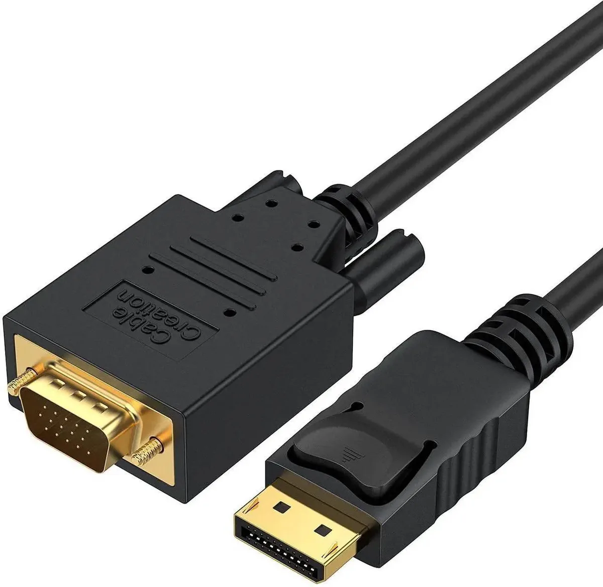 Vszerda Vszerda DisplayPort to VGA cable 6 ft 1080p 60 Hz black — product photo