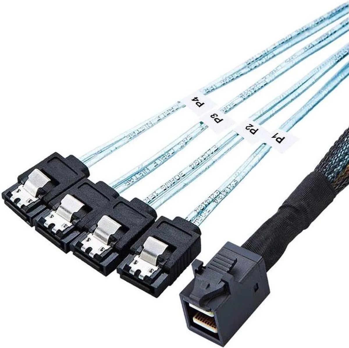 Aomoproing Aomoproing SFF-8643 to 4x SATA breakout cable 3.3 ft — product photo