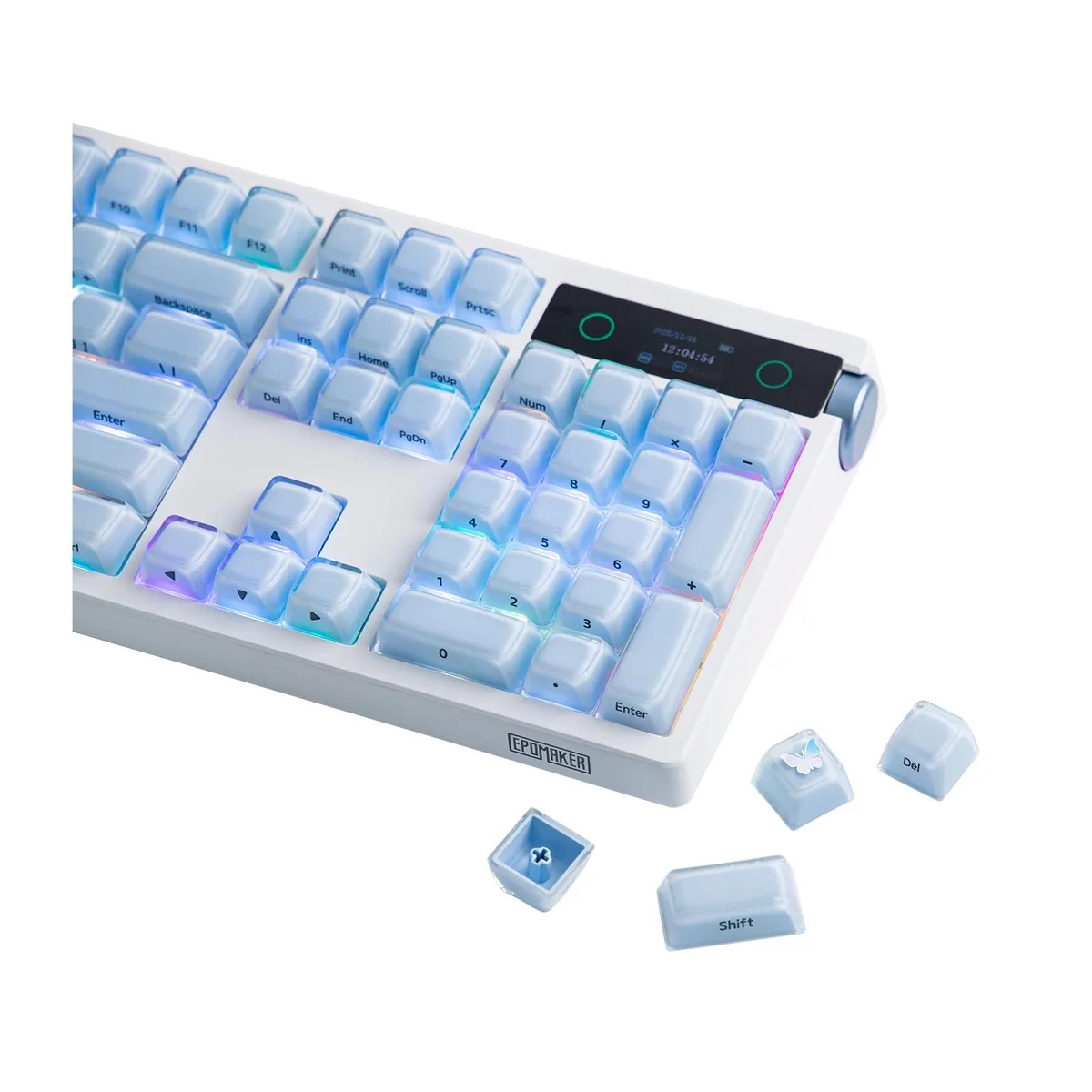 EPOMAKER Lusterfly Jelly Keycaps Set 123 Keys Blue — product photo