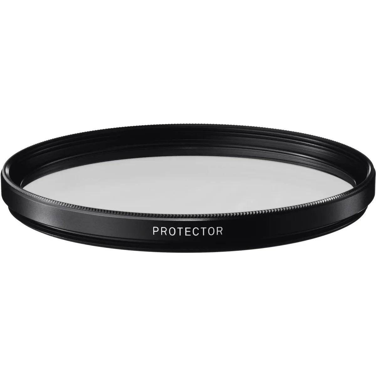 Black-rimmed glass 82mm protector filter with ultra-low reflection coating and easy-grip edge