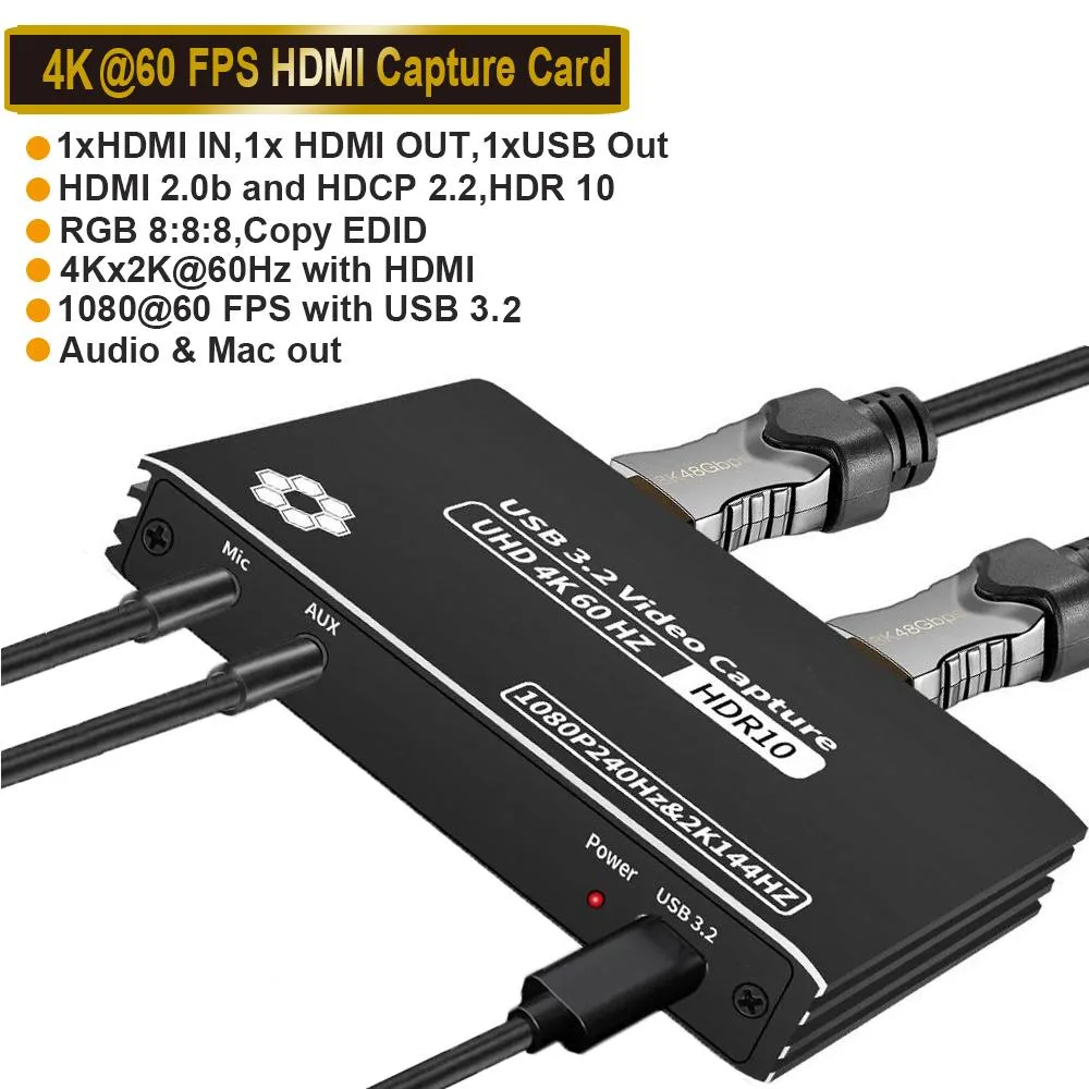 AUBEAMTO AUBEAMTO OZC10 4K 60Hz HDMI USB 3.2 video capturing device — product photo