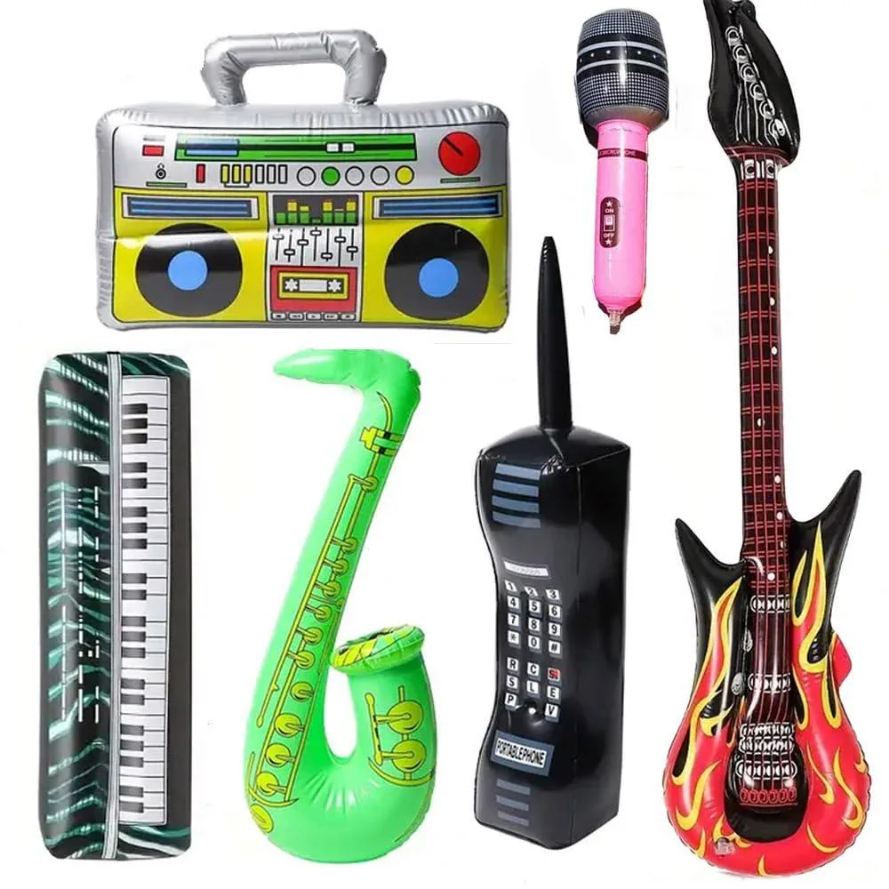 Inflatable Rock Star Set 6-Piece Dress-Up 70s 80s 90s — product photo