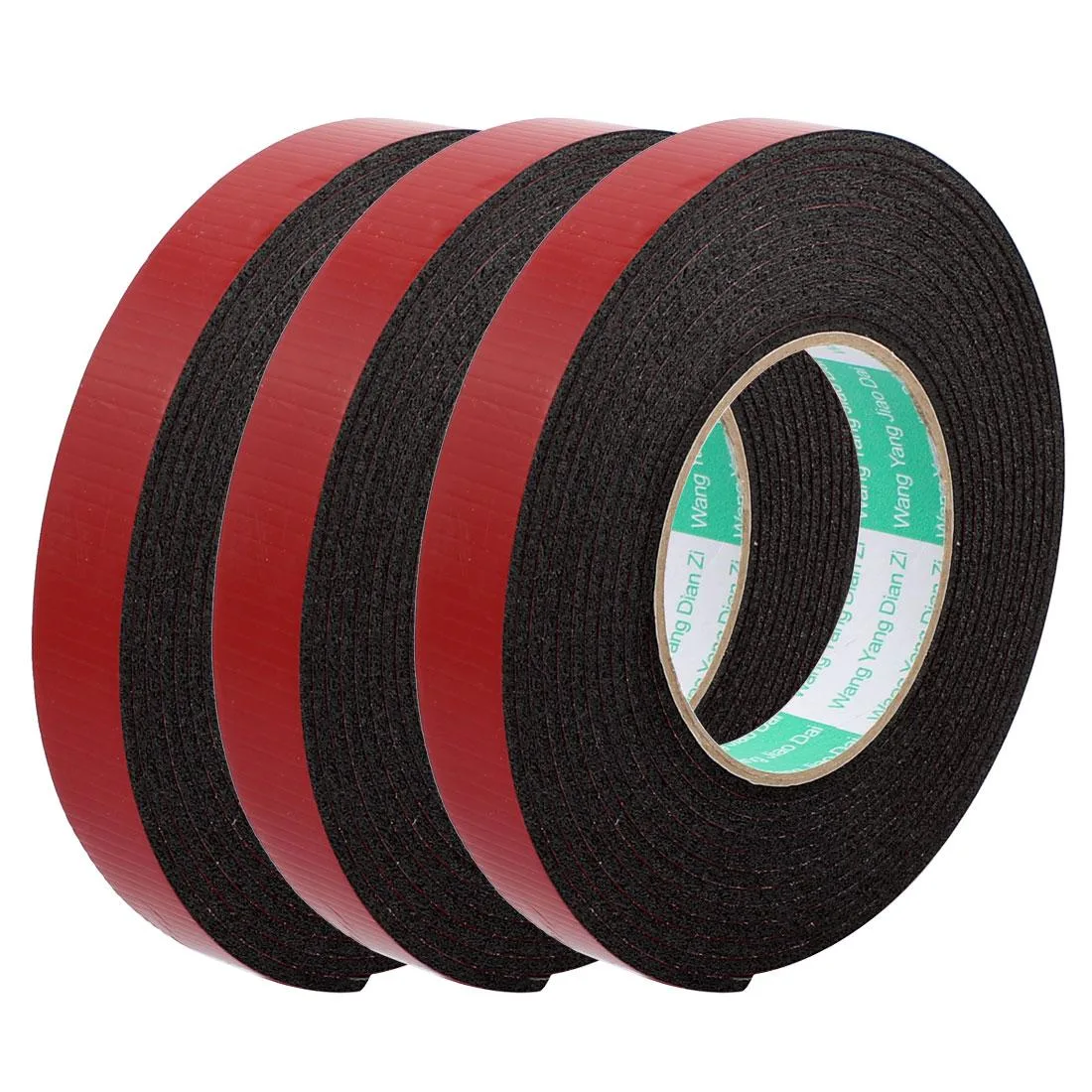 Unique-Bargains Unique-Bargains EVA Double-Sided Sponge Foam Tape 20mm 2mm 5m 3pcs Red Black — product photo