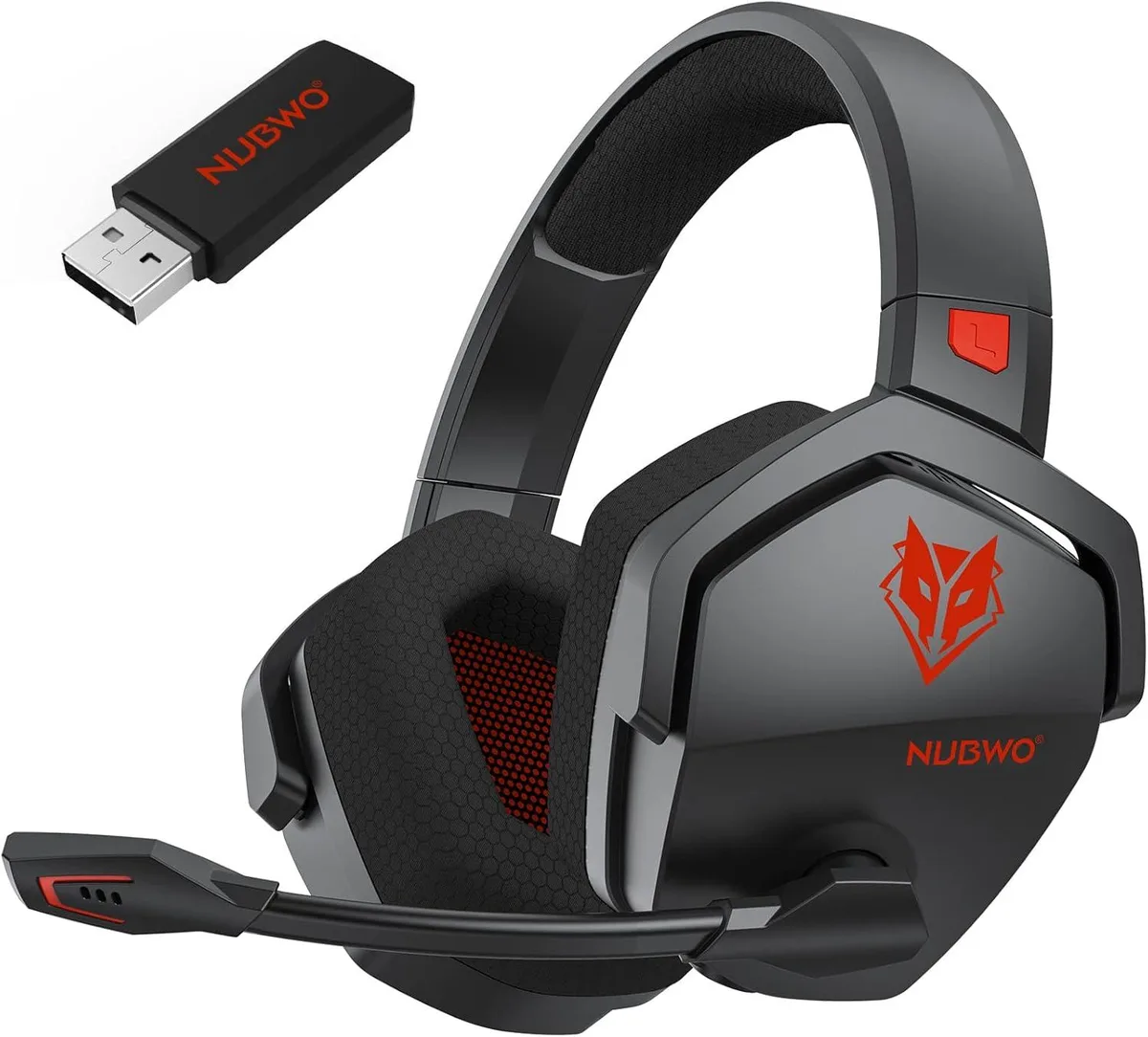 BFKK BFKK 06 Dual Wireless Gaming Headset Black/Red 23ms 100h 50mm 2.4GHz 3.5mm — product photo