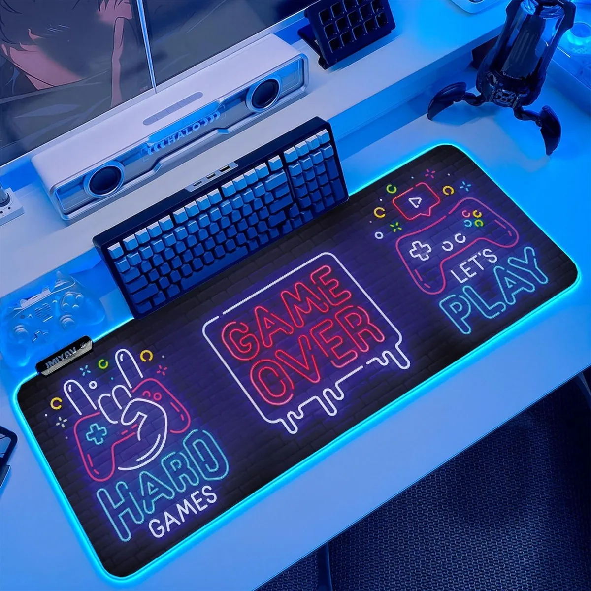 Avantalk Avantalk 2 in 1 accessory RGB mouse pad 31.5x12 .2 inch — product photo