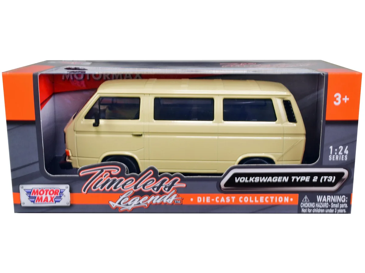 MOTORMAX MOTORMAX Volkswagen Type 2 (T3) Van Beige "Timeless Legends" 1/24 hobby collectible — product photo