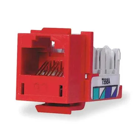 Hubbell Incorporated Hubbell Incorporated HXJ6R Red modular jack — product photo