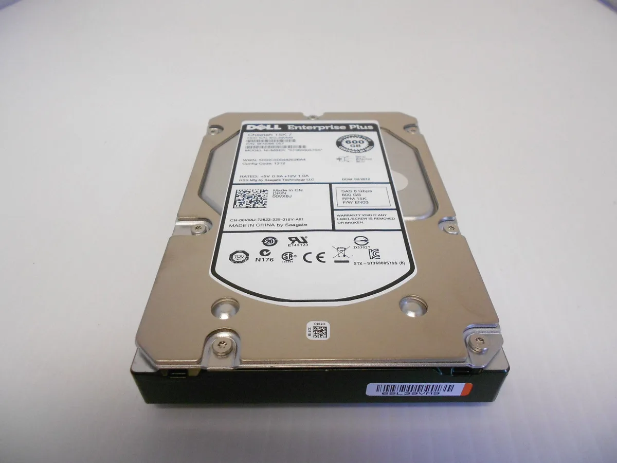 DELL DELL ST3600057SS EqualLogic 0VX8J 600GB 15000RPM 3.5" SAS PS6000 PS6110 PS6210 9FN066-057 internal hard drive — product photo