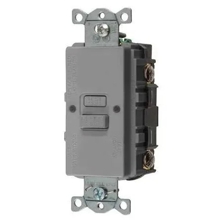 Hubbell Incorporated Hubbell Incorporated GFBF20GY GFCI Receptacle 20A 125VAC Gray — product photo