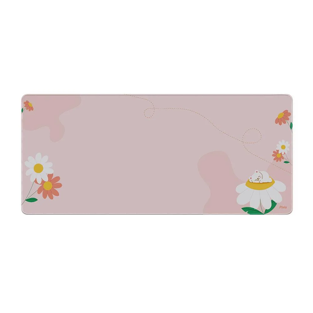 Pixio Pixio PXMP001XXL mouse pad 35.4 x 15.7 inch Sleepy Bear Flower Pink — product photo