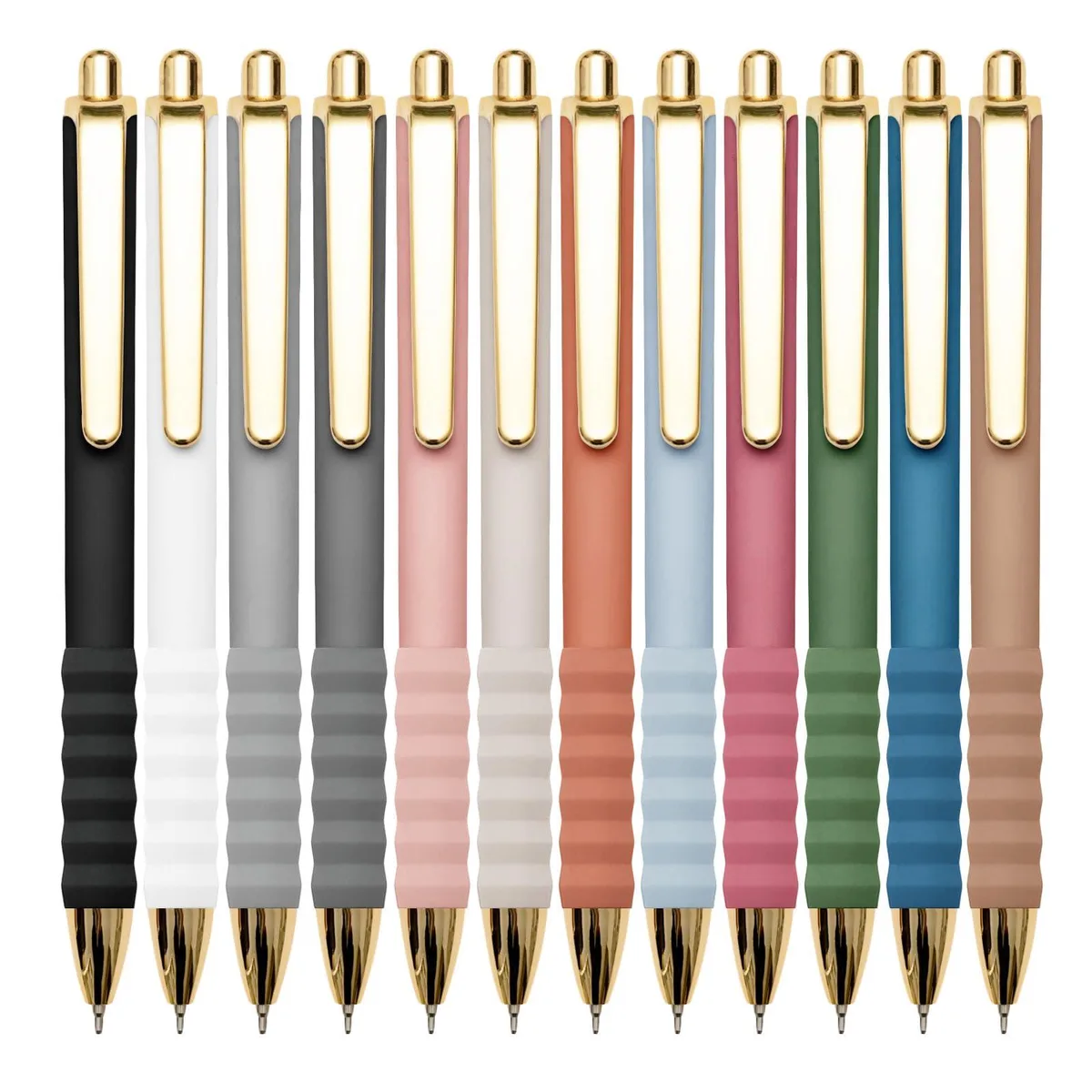 Linbsunne P0209 Ballpoint Pens Black 1.0mm Soft Grip 12-Count — product photo