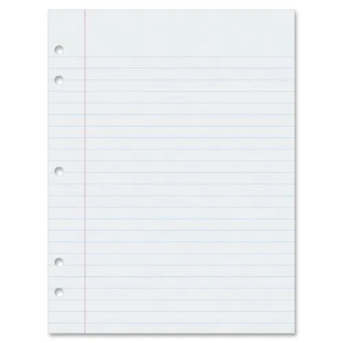 Pacon Pacon 2402 Recyclable Composition Paper Ruled Letter 8.50 x 11 .38 Margin 3 Hole 500 Sheets — product photo
