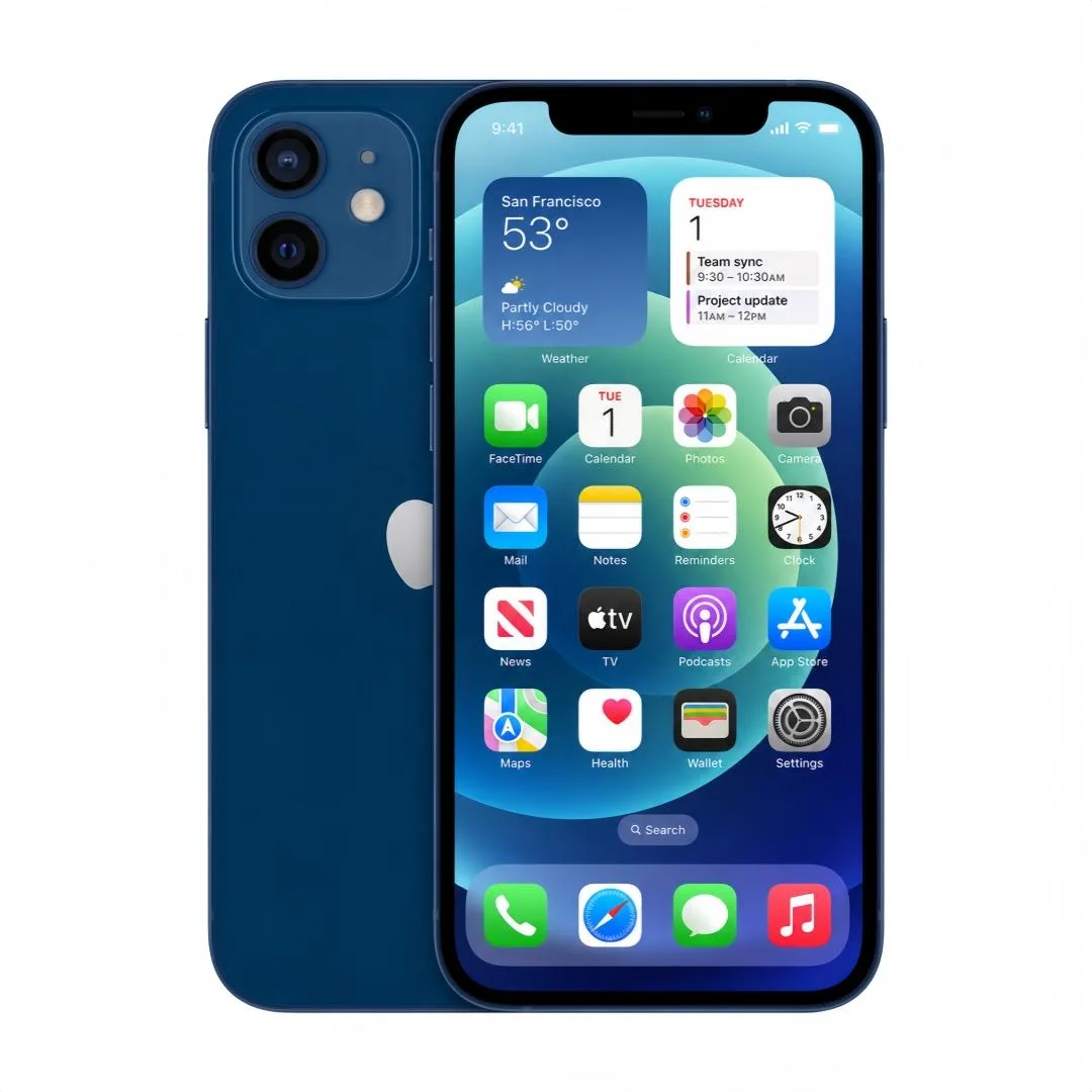 Apple Apple iPhone 12 128GB Blue 6.1" cell phones - no contract — product photo