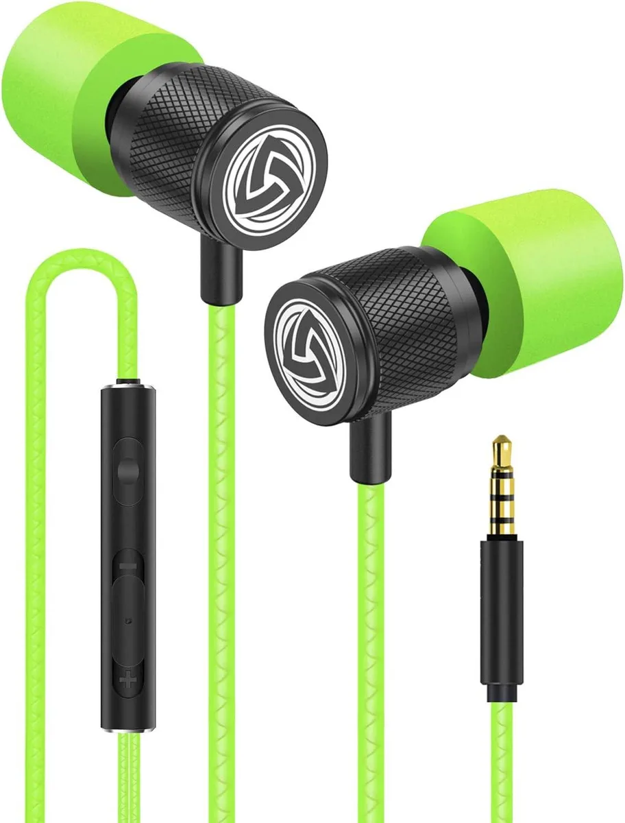 YINGHUA YINGHUA Ultra Wired Earbuds Green 4.2 ft cord — product photo
