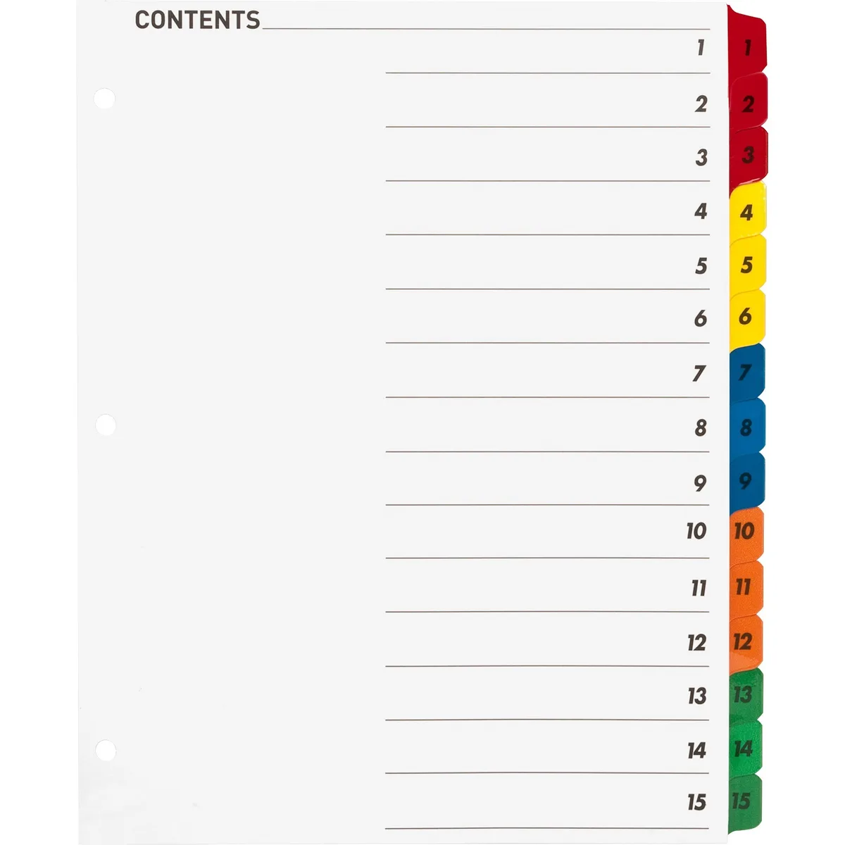 Sparco Products Sparco Products 21904 Color Coded Indexing System 15 Set — product photo