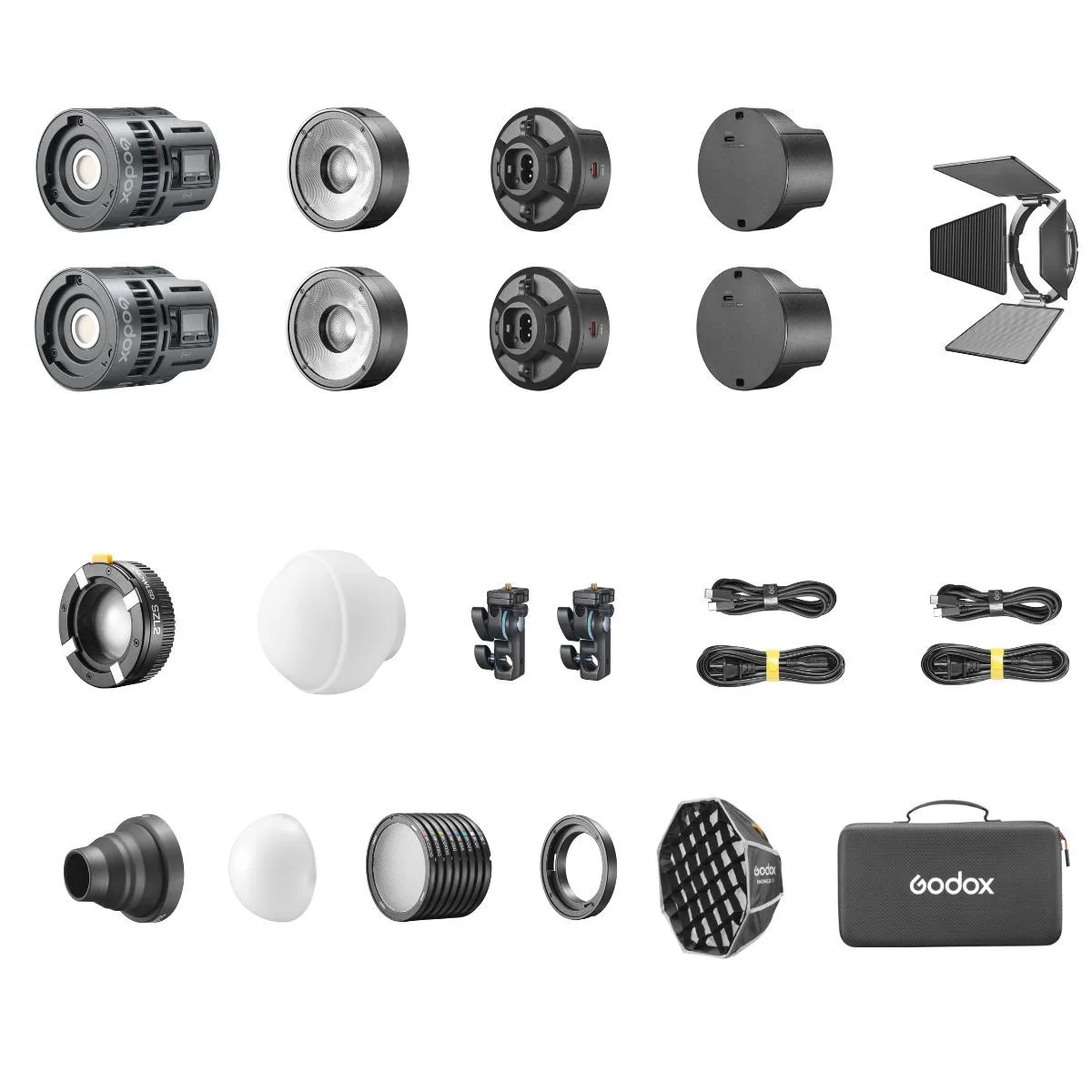 Godox Photo Equipment Co. Ltd Godox Photo Equipment Co. Ltd RS60R RGB LED 2-light studio kit — product photo