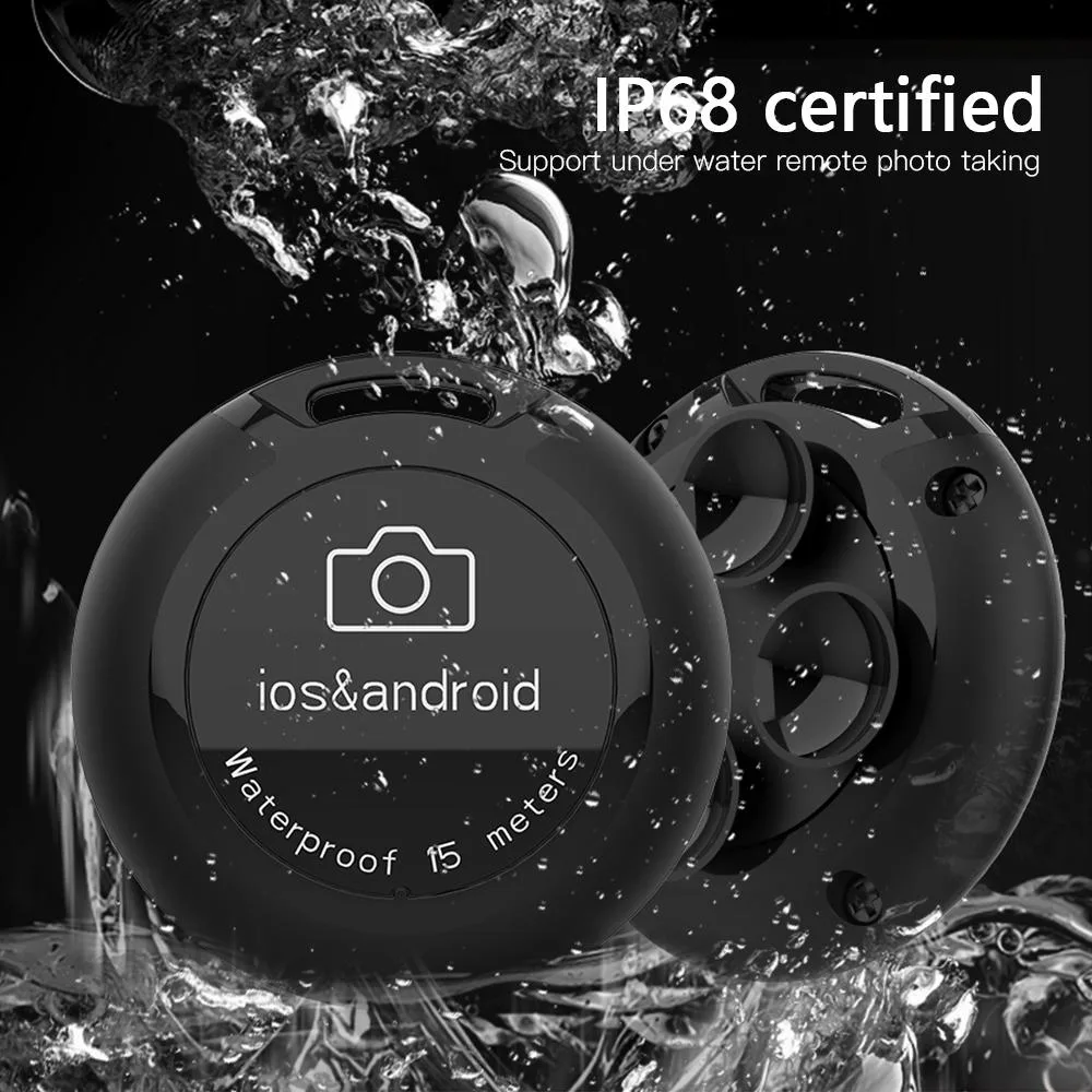 BONAEVER BONAEVER Waterproof Bluetooth Remote Shutter 15M IP68 Black — product photo