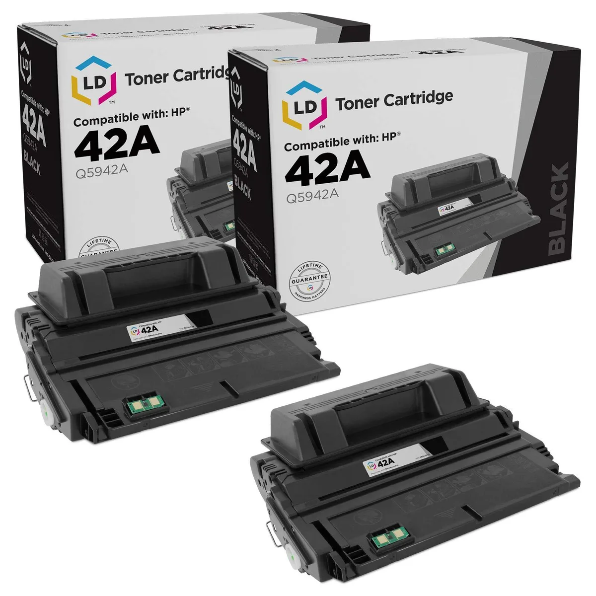 LD Products LD Products HP 42A Q5942A Black Toner Cartridge 2-Pack 10000 Pages — product photo