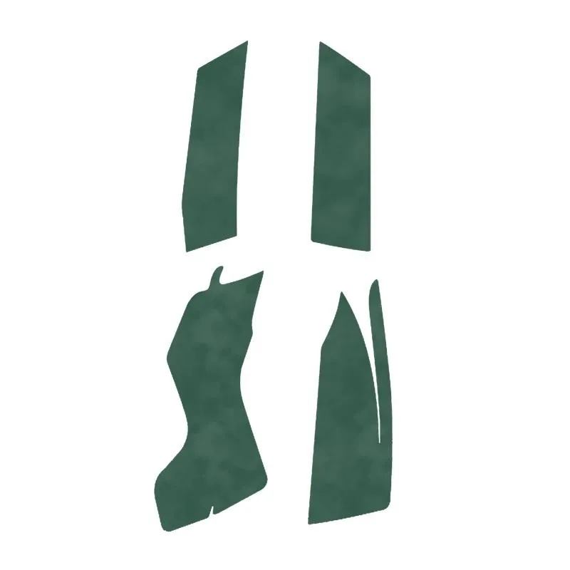 Green anti-slip tape set for G102 mouse, pre-cut microfiber leather pieces