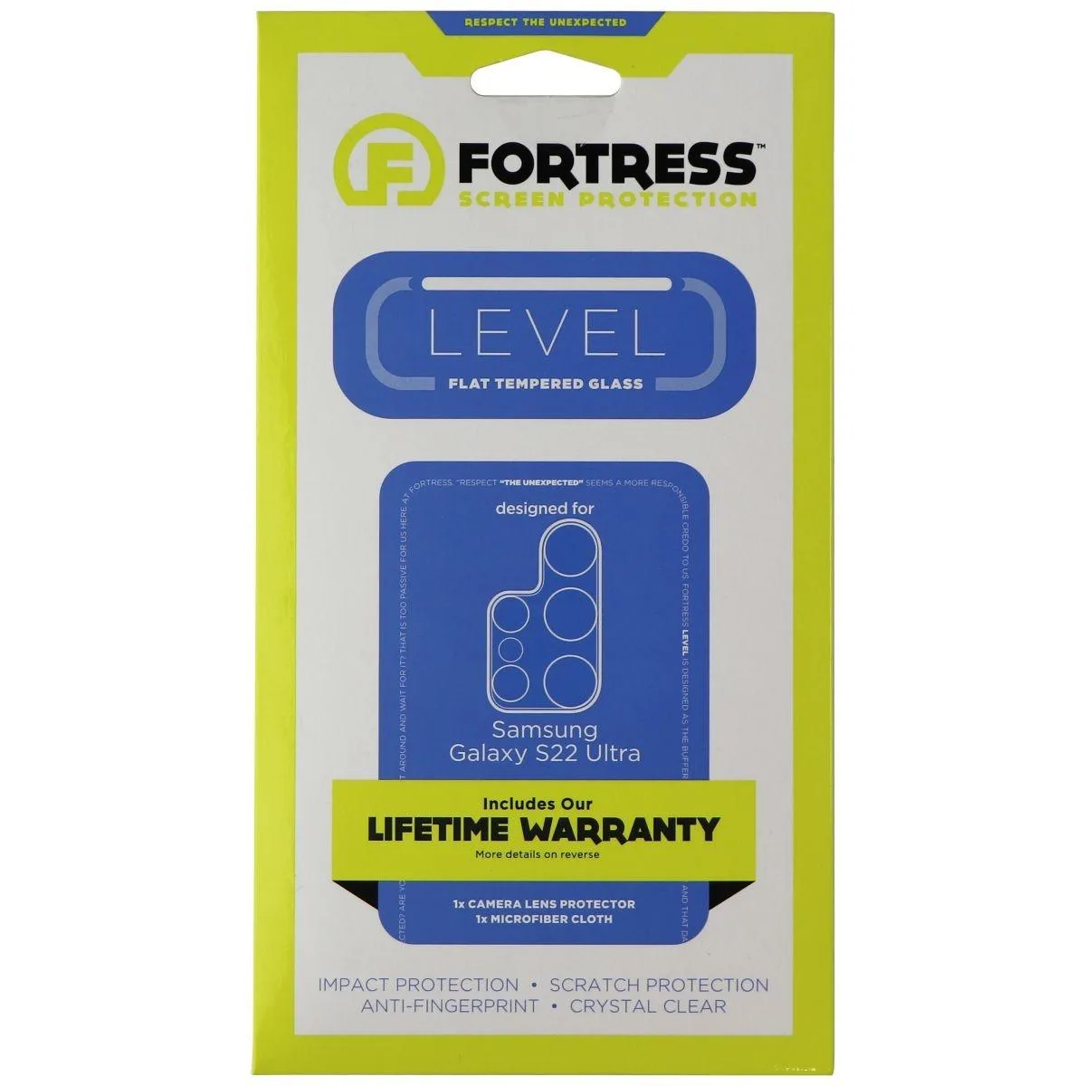 Fortress Press Fortress Press Tempered Glass Rear Camera Lens Protector Cover for Samsung Galaxy S22 Ultra — product photo