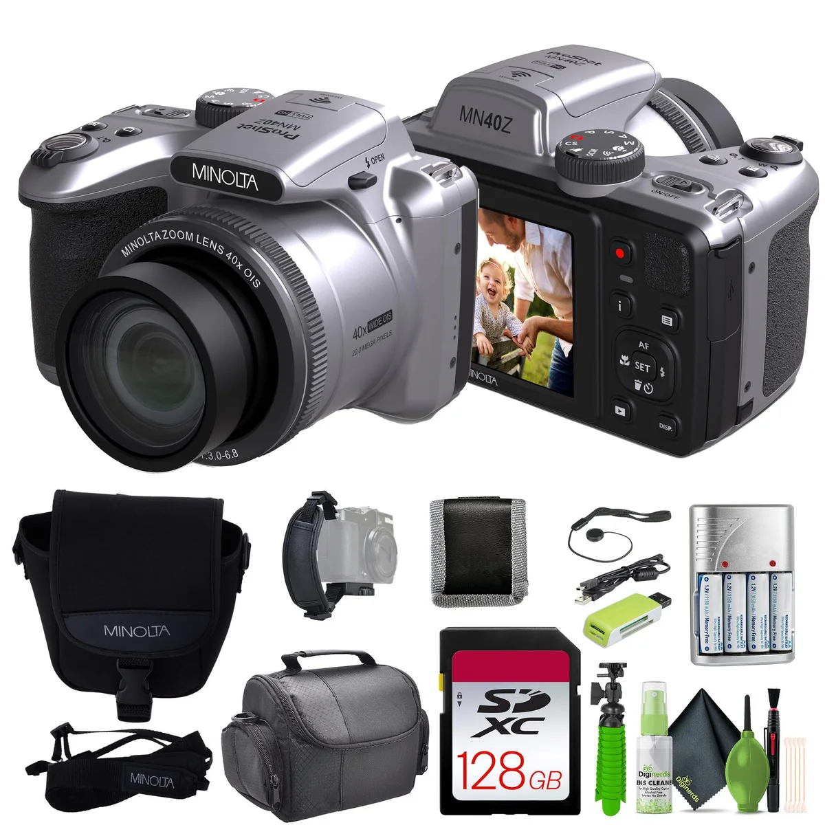 Minolta Minolta MN40Z 20MP 40x Zoom Camera Kit Silver — product photo