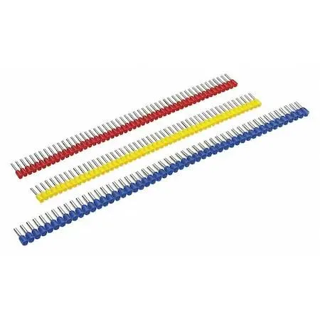 Pack of 500 red insulated copper wire ferrules 18 AWG 13/32in