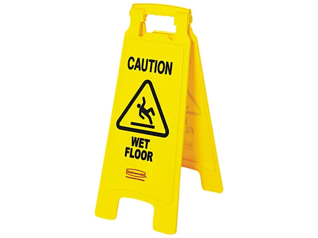 Rubbermaid Rubbermaid 611277YW 25" Yellow Caution Wet Floor Safety Sign — product photo