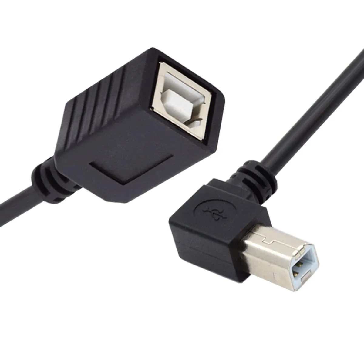 Vszerda Vszerda HX-U2-068-RI USB 2.0 B Male to Female Right-Angled 90° 20cm Cable — product photo