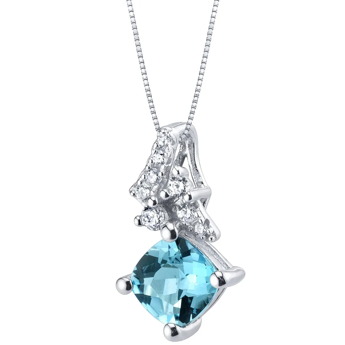 Oravo Oravo Swiss Blue Topaz Sterling Silver 18" Necklace — product photo