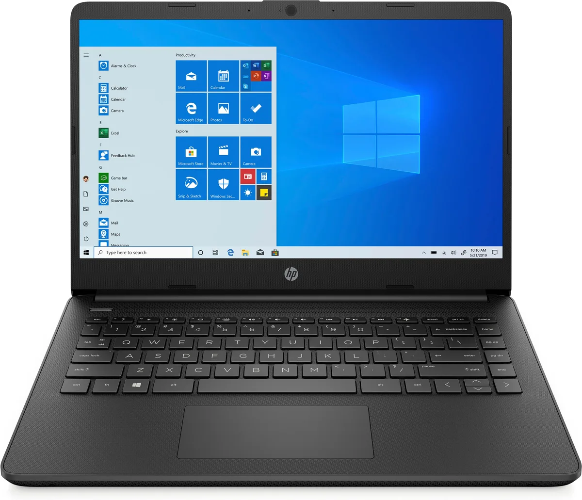 HP HP 14-dq0020nr laptop Intel Celeron N4020 4 GB 64 GB eMMC 14" HD Windows 10 Home S mode — product photo