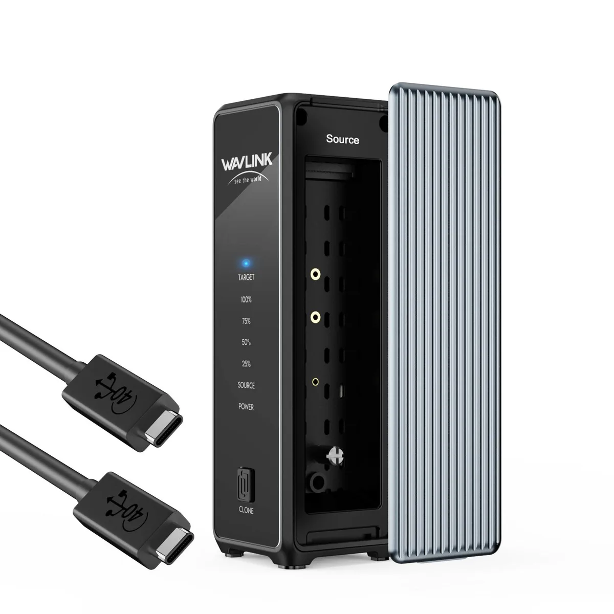 Wavlink Wavlink WL-RapidFire U4D 40Gbps USB4 dual-bay NVMe enclosure — product photo