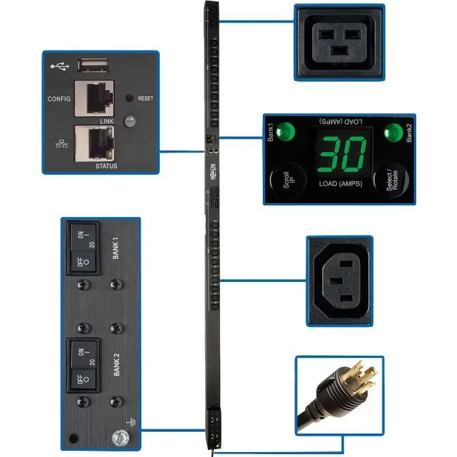 Tripp Lite Tripp Lite PDUMV30HVNETLX 24-Outlet Switched PDU 30A 200-240V — product photo