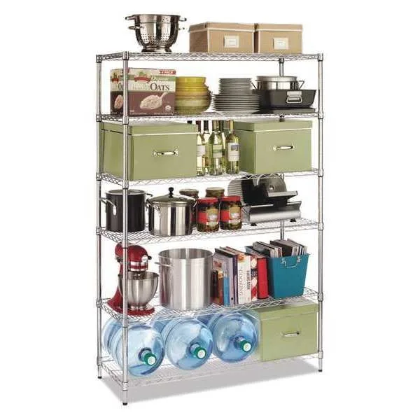 Alera Alera 6TCOM1848SR Wire Shelving 6 Shelf 48w 18d 72h Silver — product photo
